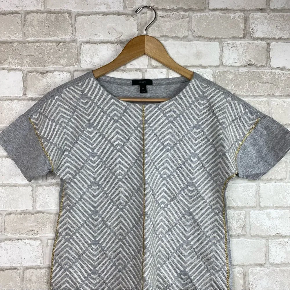 J. Crew Embroidered Herringbone Tee Size XS